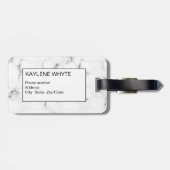 Personalisierter Gepäckanhänger für Silver Glitzer (Rückseite horizontal)