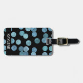 Personalisierter Gepäckanhänger für türkisfarbene  (Vorderseite horizontal)