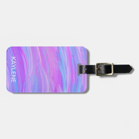 Personalisierter Gepäckanhänger in lackierten Farb (Vorderseite horizontal)