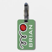 Personalisierter Gepäckanhänger mit lustigem Crick (Rückseite vertikal)