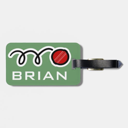 Personalisierter Gepäckanhänger mit lustigem Crick (Rückseite horizontal)