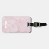 Personalisierter Gepäckanhänger mit modernem rosa (Vorderseite horizontal)