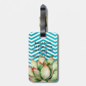 Personalisierter GepäckanhängerBoho Cacti Cactus S Gepäckanhänger (Rückseite vertikal)