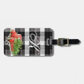 Personalisierter Gepäcktag XMAS LKW Buffalo Karier Gepäckanhänger (Vorderseite horizontal)