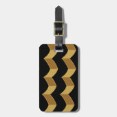 Personalisierter Gepäckträger für Black Gold Gepäckanhänger (Vorderseite vertikal)