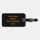 Personalisierter Gepäckträger für Black Gold Gepäckanhänger (Rückseite horizontal)