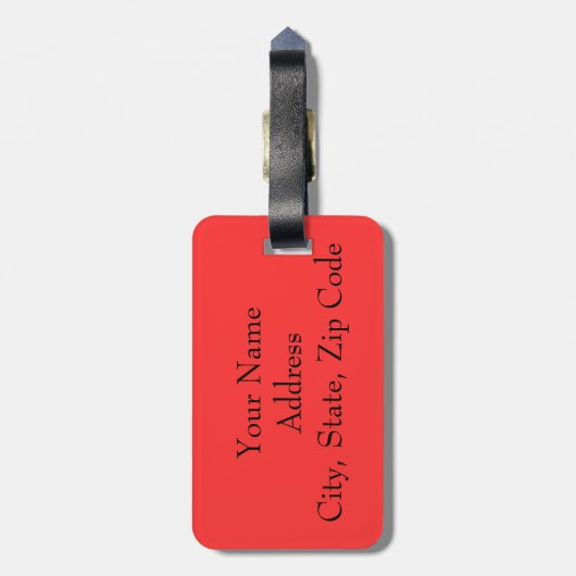 Personalisierter Gepäckträger Gepäckanhänger (Rückseite vertikal)