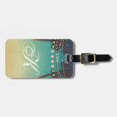 Personalisierter Gepäckträger Tag Beach Sunset Pal Gepäckanhänger (Vorderseite horizontal)