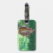 Personalisierter Gepäckträger-Tag für Tiger-Köpfe  Gepäckanhänger (Rückseite vertikal)