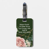 Personalisierter Gepäckträger Tag Geometric Garden Gepäckanhänger (Rückseite vertikal)