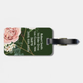 Personalisierter Gepäckträger Tag Geometric Garden Gepäckanhänger (Rückseite horizontal)