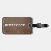 Personalisierter Gepäckträger-Tag - Imitate, braun Gepäckanhänger (Rückseite horizontal)