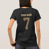 Personalisierter Geparter Nummer 7 T - Shirt (Rückseite)