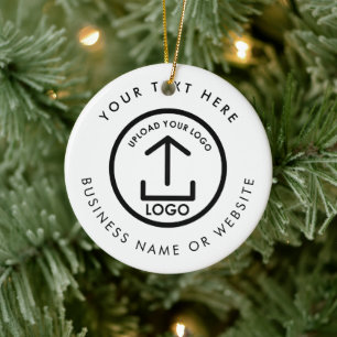 Personalisierter Geschäfts-Text Weihnachten mit in Keramik Ornament