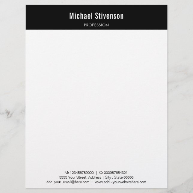 Personalisierter Geschäftsbrief Briefbogen (Vorderseite)