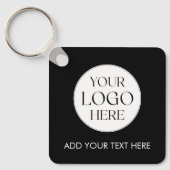Personalisierter Geschäftslogo-QR-Code Moderner Mi Schlüsselanhänger (Vorderseite)