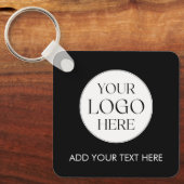 Personalisierter Geschäftslogo-QR-Code Moderner Mi Schlüsselanhänger (Vorderseite)