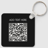 Personalisierter Geschäftslogo-QR-Code Moderner Mi Schlüsselanhänger (Rückseite)