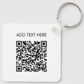 Personalisierter Geschäftslogo-QR-Code Moderner Mi Schlüsselanhänger (Rückseite)