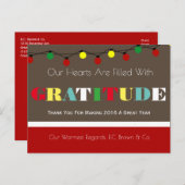 Personalisierter Geschäftsurlaub Dankbarkeit Postkarte (Vorne/Hinten)