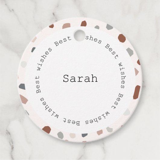Personalisierter Geschenkanhänger - Modernes Terra (Vorderseite)