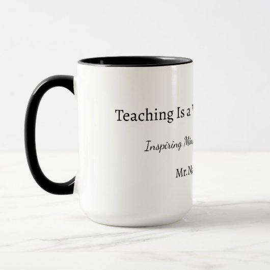 Personalisierter Geschenkbecher für Lehrer Tasse (Links)
