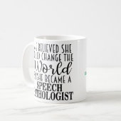Personalisierter Geschenkbecher für Sprachtherapeu Kaffeetasse (Vorderseite Links)