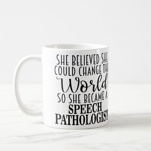 Personalisierter Geschenkbecher für Sprachtherapeu Kaffeetasse (Links)