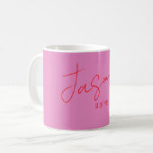 Personalisierter Geschenkname Modern Kaffeetasse (Vorderseite Links)
