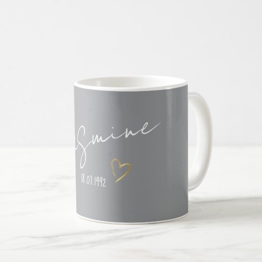 Personalisierter Geschenkname Modern Kaffeetasse (VorderseiteRechts)