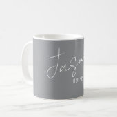 Personalisierter Geschenkname Modern Kaffeetasse (Vorderseite Links)