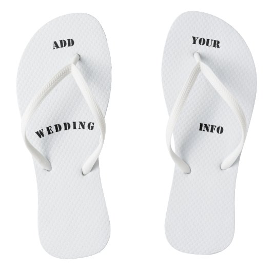 personalisierter Geschenkstrand, Hochzeit, Flitter Badesandalen (Fußbett)