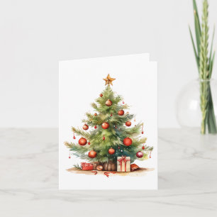 Personalisierter geschmückter Weihnachtsbaum  Karte