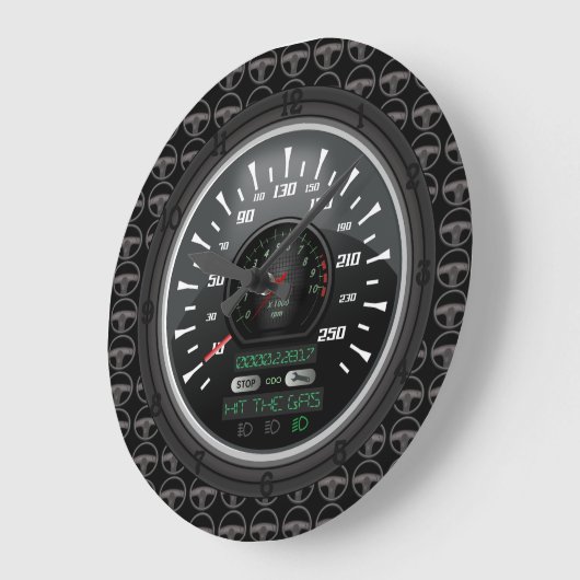 Personalisierter Geschwindigkeitsmesser Große Wanduhr (Winkel)