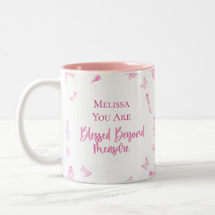 Personalisierter Gesegnet über alle Maßen Kaffeebe Zweifarbige Tasse