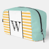 Personalisierter, gestreifter Beutel mit Aqua Trim (Rechte Ecke)