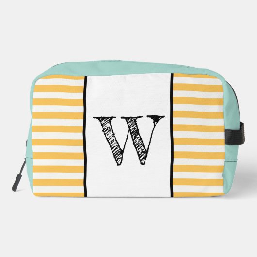 Personalisierter, gestreifter Beutel mit Aqua Trim (Rückseite)