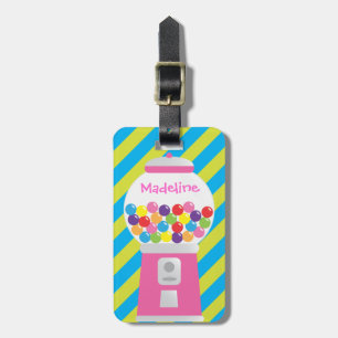 Personalisierter gestreifter Gumball Gepäckanhänger