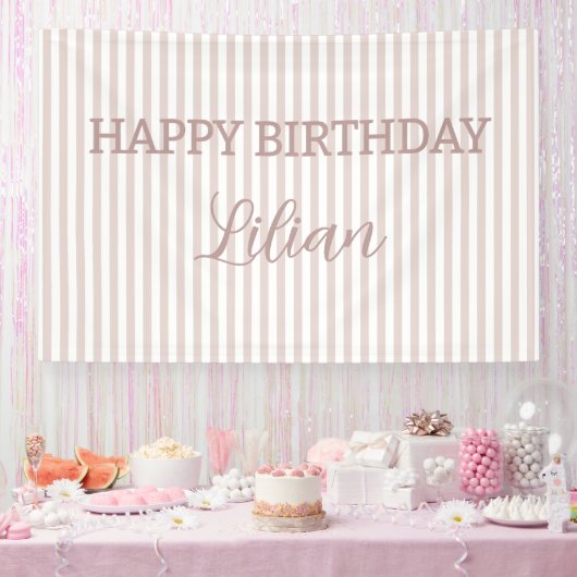 Personalisierter gestreifter Hintergrund individue Banner (Party)