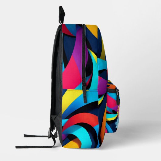 Personalisierter gestreiftes Rucksack in Regenboge (Links)