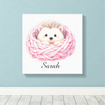 Personalisierter Gestrickter Igel Canvas