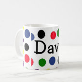 Personalisierter getupfter Becher Kaffeetasse (Vorderseite Links)
