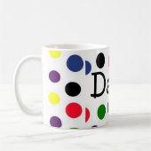 Personalisierter getupfter Becher Kaffeetasse (Links)