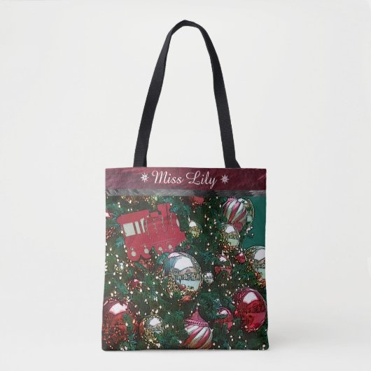 Personalisierter Gewerkschaft Weihnachtsbaum Bahnh Tasche (Vorderseite)