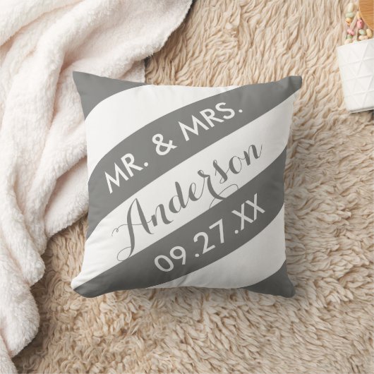 Personalisierter Gewindekissen / Graut Kissen (Decke)