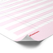Personalisierter Gewohnheits-Tracker Rosa Schleife Poster (Ecke)