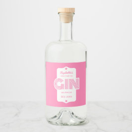 Personalisierter Gin-Aufkleber Alkoholflaschenetikett