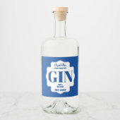 Personalisierter Gin-Aufkleber Alkoholflaschenetikett (Vorderseite)