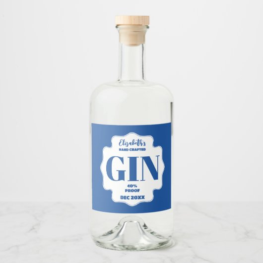 Personalisierter Gin-Aufkleber Alkoholflaschenetikett (Vorderseite)