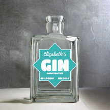 Personalisierter Gin-Aufkleber